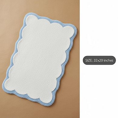 Luxury Microfiber Bath Rug Anti Slip Absorbent Soft Aesthetic Shower Mat