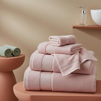 6-Piece Cotton Bath Towel Set Highly Absorbent Soft 650 GSM