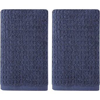 Hand Towel Set, Highly Absorbent Cotton Bathroom Decor, Low Linting & Fade Resistant (2 Piece)