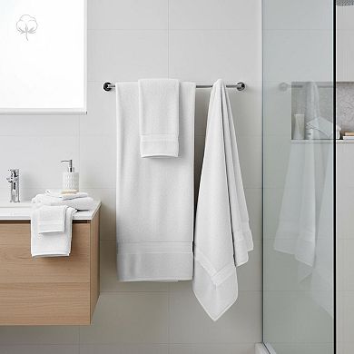 6-Piece Cotton Towel Set Quick Dry Super Absorbent Soft Ringspun 2 Bath 2 Hand 2 Wash Cloths