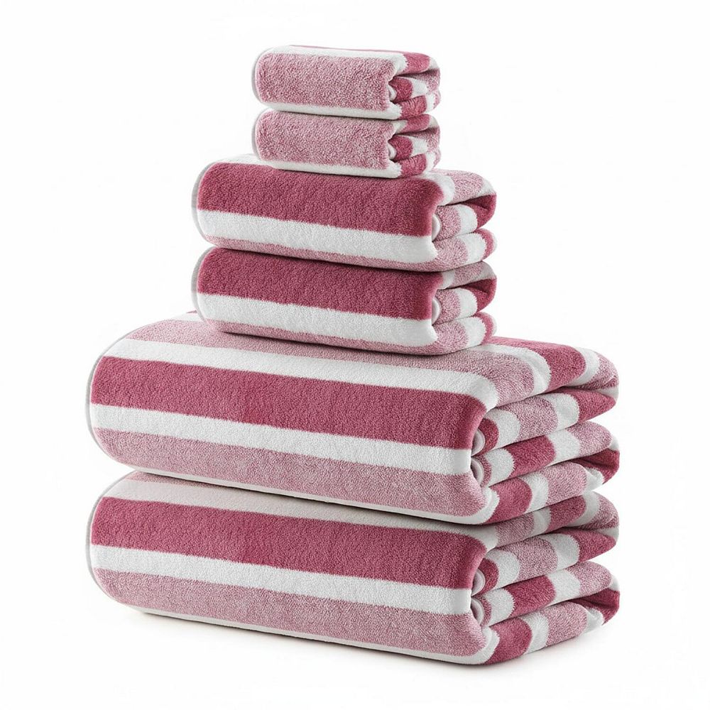Ultra Soft Microfiber Bath Towel Set 6-Piece Highly Absorbent