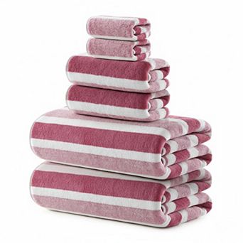 Ultra Soft Microfiber Bath Towel Set 6 pc Highly Absorbent Quick Dry for Bathroom Spa Gym