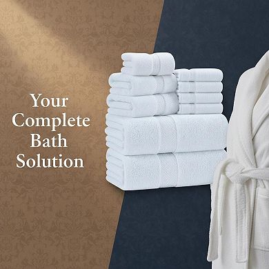 Luxury 8-Piece Cotton Bath Towel Set Highly Absorbent Soft Quick Dry
