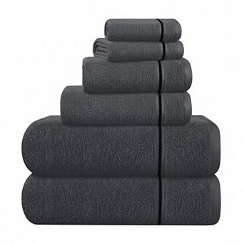 Ultra Soft 6 Pack Cotton Towel Set Bath Hand Wash Cloths Absorbent Quick Dry Machine Washable