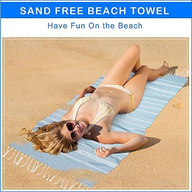 Turkish Beach Towel 6 Pack Beach Towels 36"x71" Beach Towel Oversized Sand Free Turkish Towel
