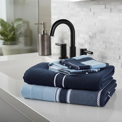 6 Piece Cotton Bathroom Towel Set 525 GSM 2 Bath 2 Hand 2 Washcloths