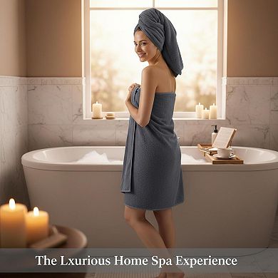 Cotton Bath Towel Set 24 Piece Soft Absorbent Durable Ring Spun Cotton