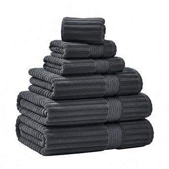Oversized 6 pc Bath Towel Set Microfiber Soft Absorbent Quick Dry