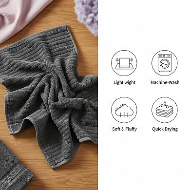 Oversized 6-Piece Bath Towel Set Microfiber Soft Absorbent Quick Dry