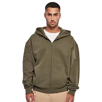 Build Your Brand Mens Ultra Heavyweight Full Zip Hoodie