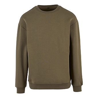 Build Your Brand Mens Crew Neck Plain Sweatshirt