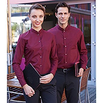 Kariban Womens/Ladies Long Sleeve Mandarin Collar Shirt