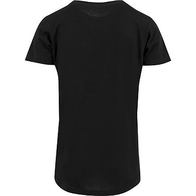 Build Your Brand Mens Shaped Long Short Sleeve T-Shirt