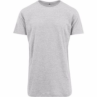 Build Your Brand Mens Shaped Long Short Sleeve T-Shirt