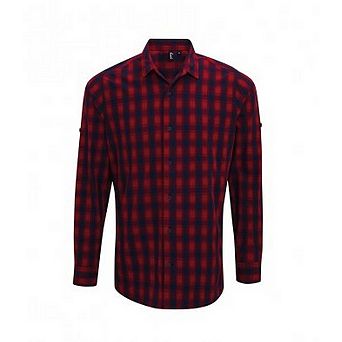 Premier Mens Mulligan Check Long Sleeve Shirt