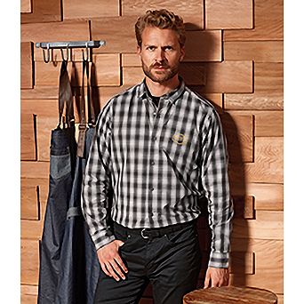 Premier Mens Mulligan Check Long Sleeve Shirt