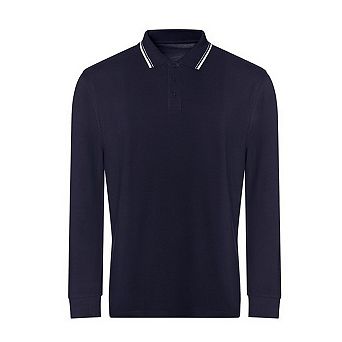 Awdis Mens Tipped Long-Sleeved Polo Shirt