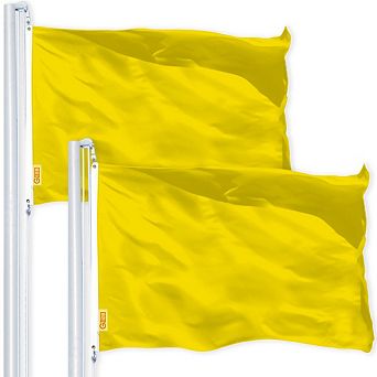 G128 2 pk Solid Color Printed 150d Polyester Brass Grommets Flag