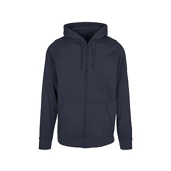 Build Your Brand Mens Plain Full Zip Hoodie