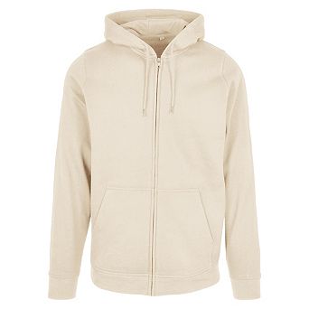 Build Your Brand Mens Plain Full Zip Hoodie