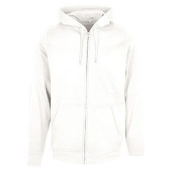 Build Your Brand Mens Plain Full Zip Hoodie