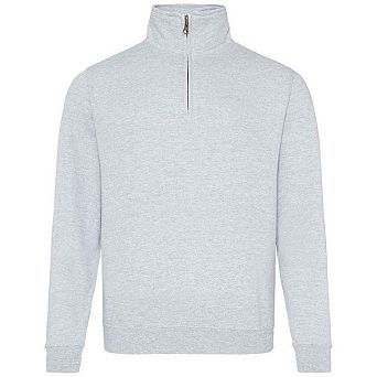Awdis Mens Sophomore Heather Zip Neck Sweatshirt