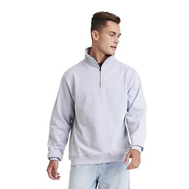 Awdis Mens Sophomore Heather Zip Neck Sweatshirt