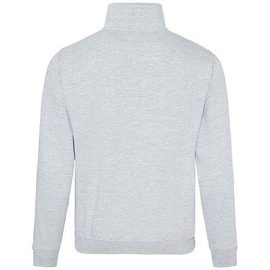 Awdis Mens Sophomore Heather Zip Neck Sweatshirt