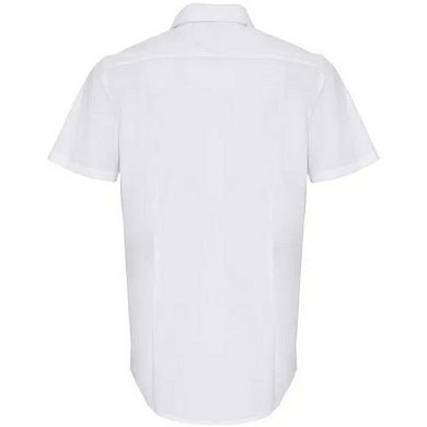 Premier Mens Poplin Stretch Short-Sleeved Shirt