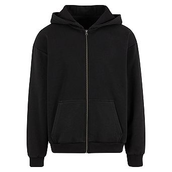 Build Your Brand Mens Vintage Heavy Full Zip Hoodie