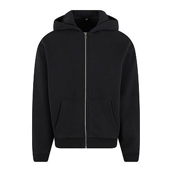 Build Your Brand Unisex Adult Fluffy Full Zip Hoodie
