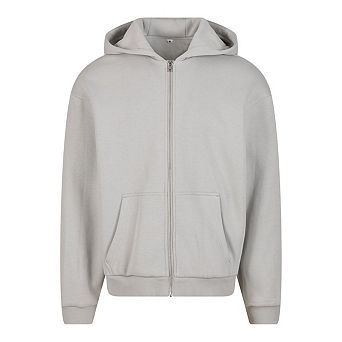 Build Your Brand Unisex Adult Fluffy Full Zip Hoodie