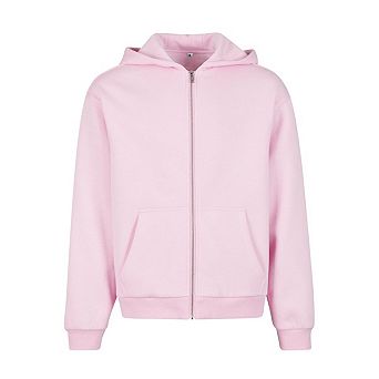 Build Your Brand Unisex Adult Fluffy Full Zip Hoodie