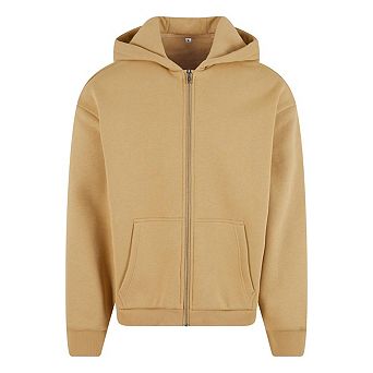 Build Your Brand Unisex Adult Fluffy Full Zip Hoodie