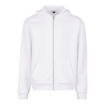 Build Your Brand Unisex Adult Fluffy Full Zip Hoodie