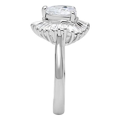 Alamode 925 Sterling Silver Cubic Zirconia Heart Ring