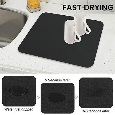 Dish Drying Mat Super Absorbent 15 Inch × 18 Inch Kitchen Counter