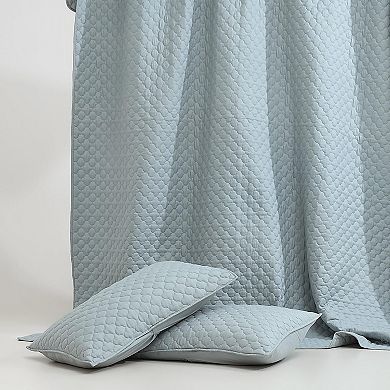 Lightweight Bed Cover 3-Piece Set, Cloud Pattern, Microfiber, Summer