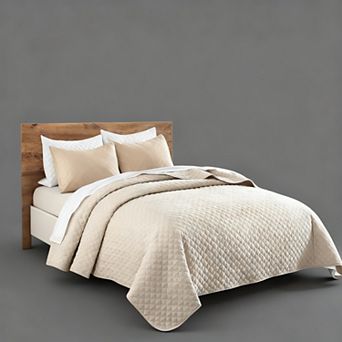 Lightweight Bed Cover 3 pc Set, Cloud Pattern, Microfiber, Summer