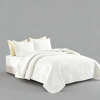 Lightweight Bed Cover 3 pc Set, Cloud Pattern, Microfiber, Summer