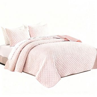 Lightweight Bed Cover 3 pc Set, Cloud Pattern, Microfiber, Summer