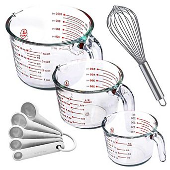 Glass Measuring Cup Set with Spoon and Stirrer