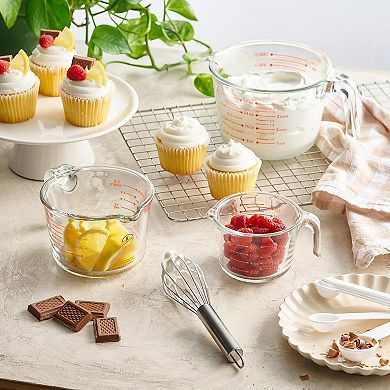 Glass Measuring Cup Set with Spoon and Stirrer