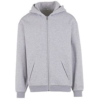 Build Your Brand Mens Loose Full Zip Hoodie
