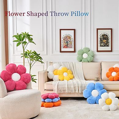 Flower-shaped cushion pillow 15.7 inches Cute seat home decoration suitable for sofa, long sofa, bed