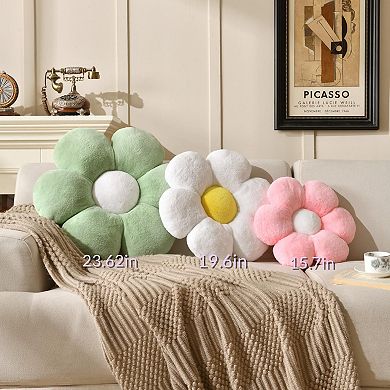 Flower-shaped cushion pillow 15.7 inches Cute seat home decoration suitable for sofa, long sofa, bed