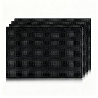 4 bar mats, 18x12 in rubber silicone, dry coffee non-slip, for bartending, home, restaurant