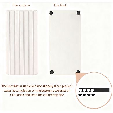 2 Absorbent Cup Mats 8.3 inches x 4 inches Sink Drying Mat Kitchen Bathroom Countertop