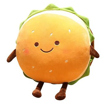 Hamburger Plush Stuffed Toy Soft Food Pillow Room Decor Birthday Gift 6"