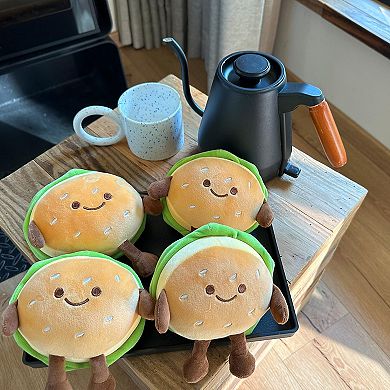 Hamburger Plush Stuffed Toy Soft Food Pillow Room Decor Birthday Gift 6"